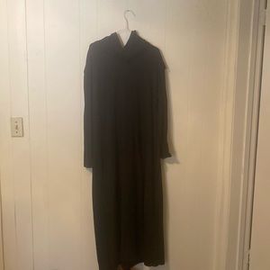 Women long bill hoodie tunic dress